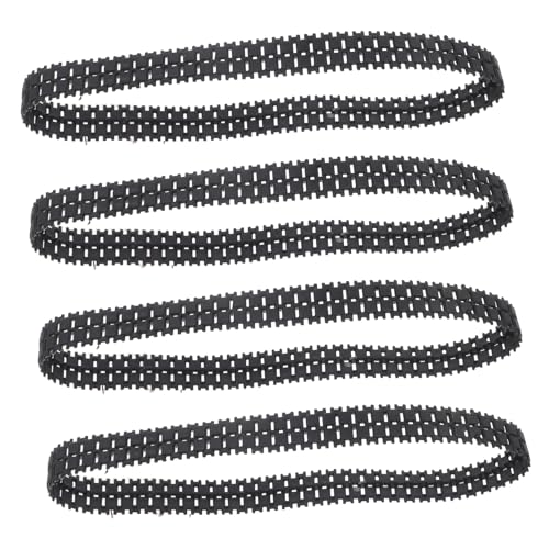 PartyKindom 4piezas Orugas De Goma para Tanque Orugas De Repuesto para Armar para Modelo De Tanque De Control Remoto De Goma para Juguete