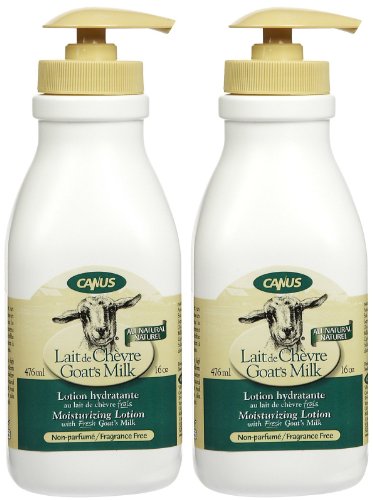 Canus Goat's Milk All Natural Goat's Milk Lotion with Pump Top - Fragrance Free - 16 oz - 2 pk