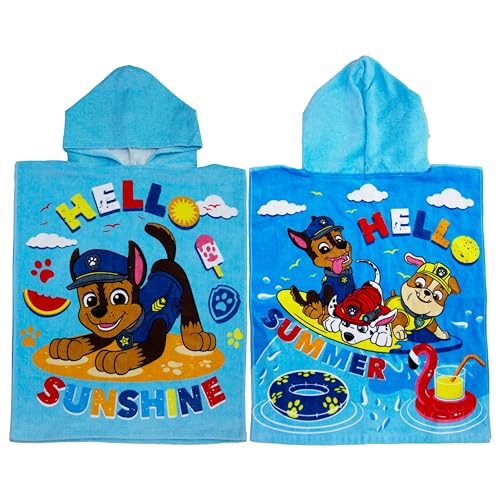Character World offizieller Paw Patrol Kapuzen-Handtuch-Poncho |...