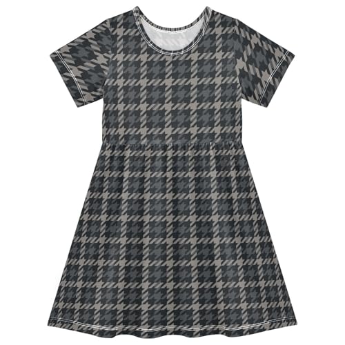 Toddler Girls Summer Short Sleeve Dress - Casual Sundress A-Line Playtime Dresses 2T-8T