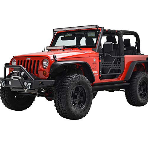 EAG Safari Tubular Door with Side View Mirror Fit for 07-18 Wrangler JK 2 Door Only
