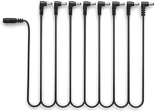 Cabo de alimentação de corrente de guitarra de 3/4/5/6/8 vias, cabo de alimentação, adaptador de fonte de alimentação Pedal de efeitos de guitarra, cabo de fonte de alimentação, cabo de alimentação de pedal de guitarra, cabos de pedal de efeitos de guitarra 9v