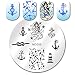 NICOLE DIARY Anchor Nail Art Stamp Template Ocean Style Image Stamping Plate NDP-006