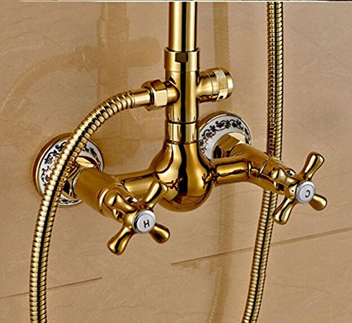 Ensemble de douche murale avec mitigeur céramique et douchette Gowe