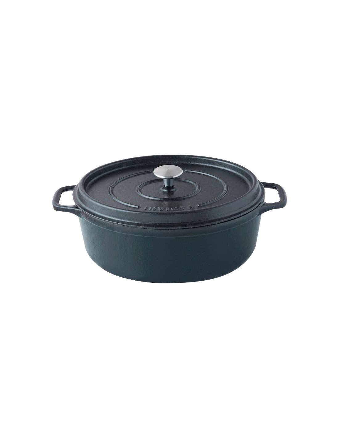 Invicta 403351 Cocotte Ovale - 35 cm - Fonte Emaillée - Noire