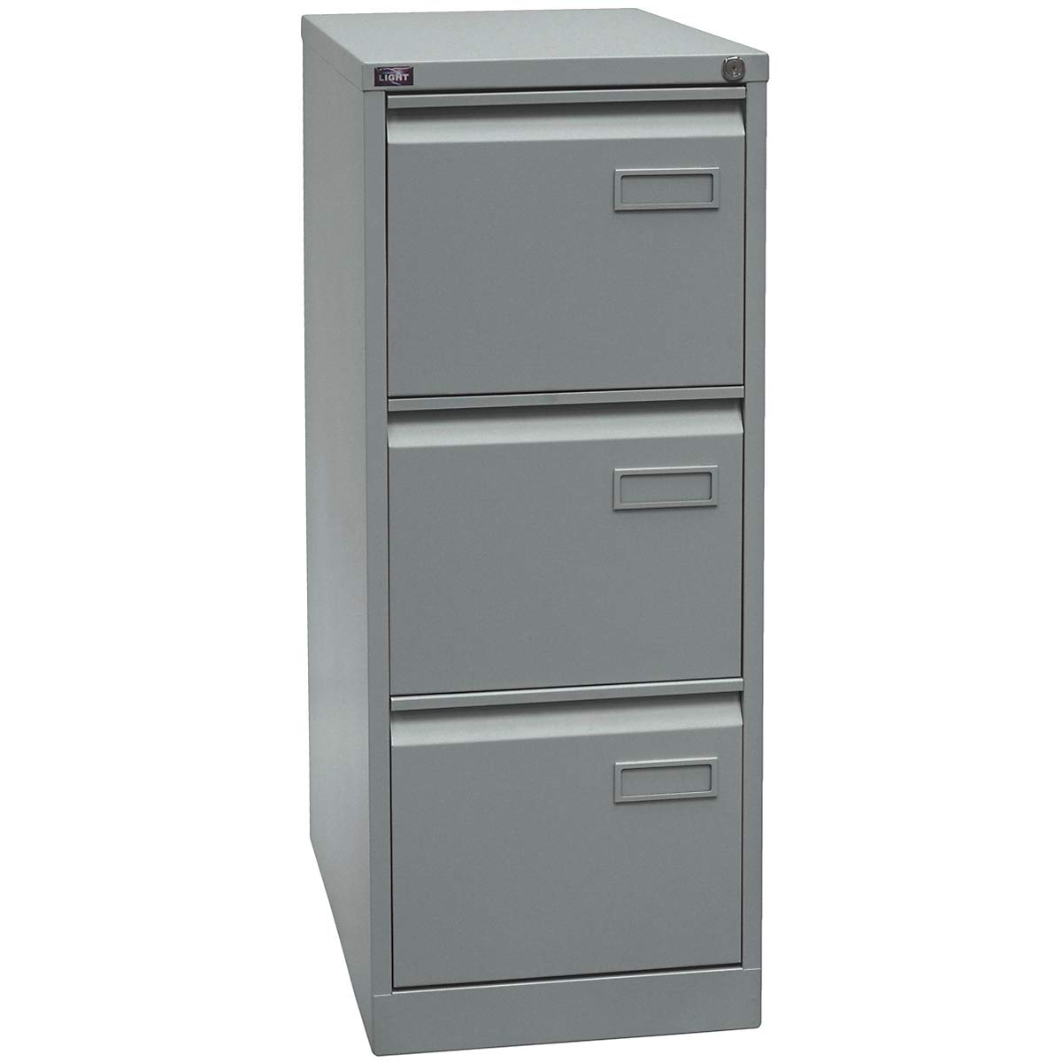 BISLEY Light Hängeregistraturschrank, einbahnig, DIN A4, 3 HR-Schubladen, Metall, 355 Silber, 62.2 x 41.3 x 101.6 cm