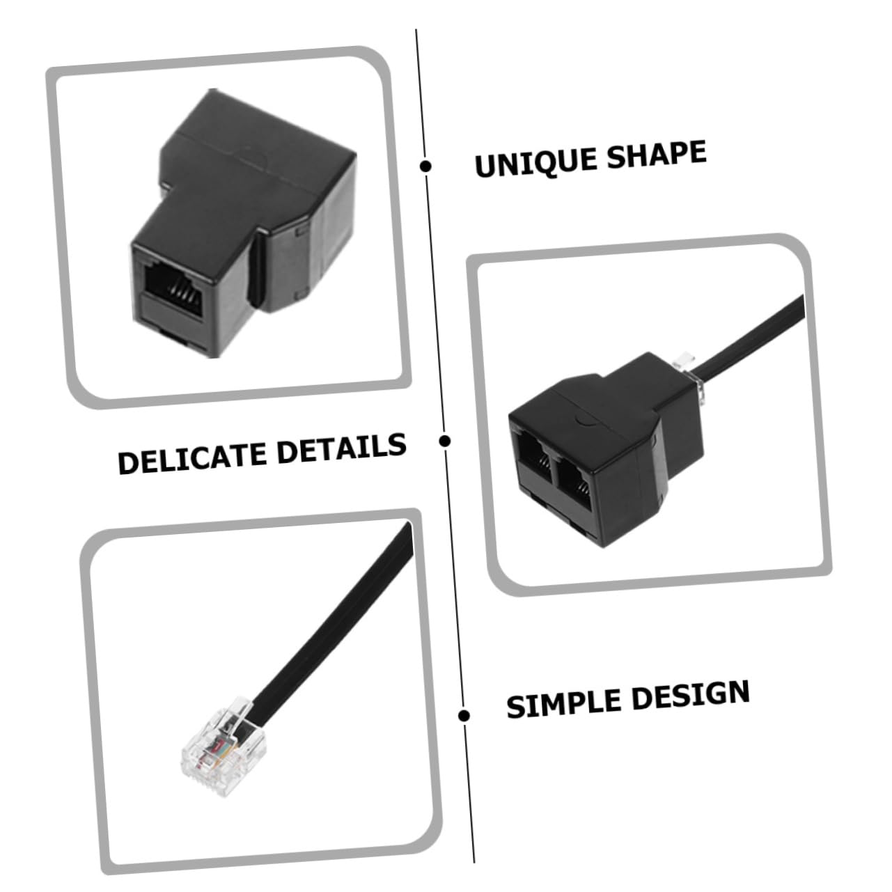 20stücke Telefon-splitter Adapter Pc Abnehmbarer Telefonkabeladapter Für Gleichzeitige Verbindung Mehrerer Geräte