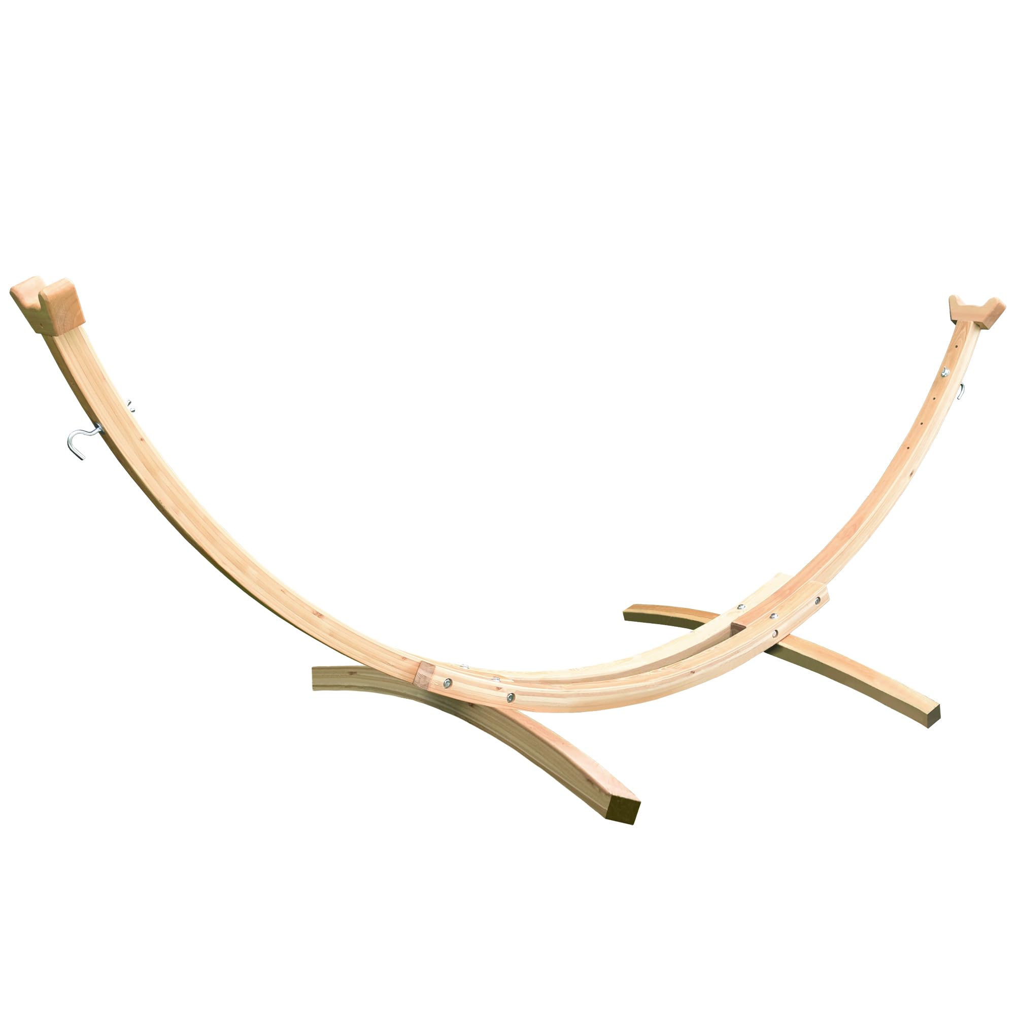 Vivere Support de hamac en pin massif - Bois naturel - Longueur : 3 m - Capacité : 204 kg
