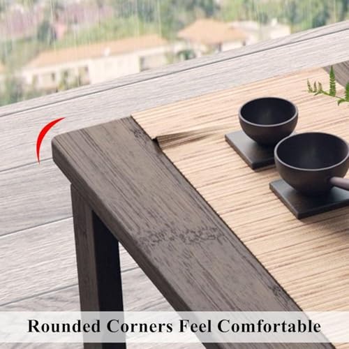 Image of Simple&Premium Japanese Style Low Height Floor Meditation /Tea /Coffee /Tatami Table for Living Room, Bedroom, Solid Wood Low Study /Laptop Desk Table. (66cm- Long)