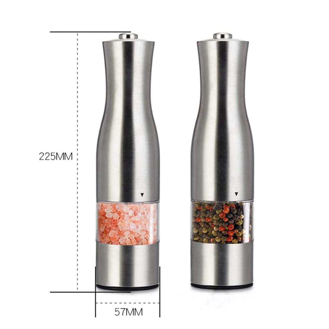 Macina Sale E Pepe Elettrico KZGRIT - Set Da 2 Con Regolazione Grana E Luci LED, Alimentato A Batterie - Foto 6