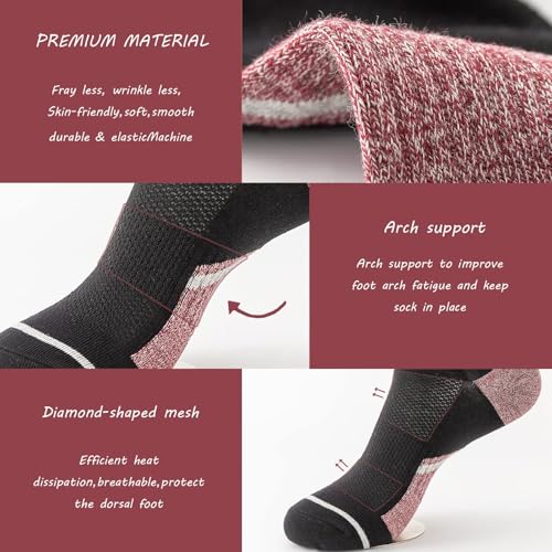 PADFOM Mens Athletic Ankle Socks Low Cut Cushioned Breathable Running Sports Socks 5 Pack3