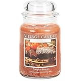 Village Candle Pumpkin Bread 26 oz Glass Jar Scented Candle, Large