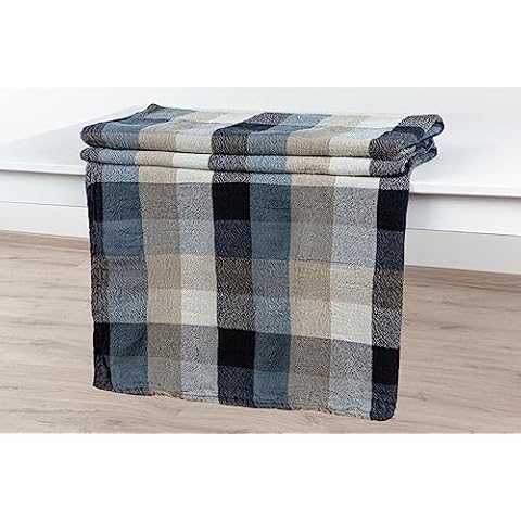 100% Pure Flax Linen Blanket (Blue) Cover