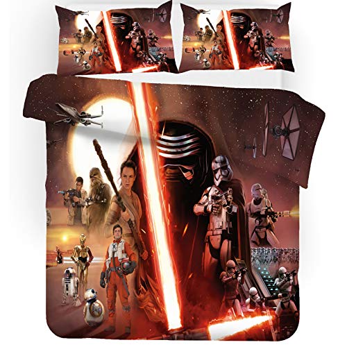 Fgolphd Star Wars Bettwäsche Mit Kissenbezug,Reversible Pattern 100%...