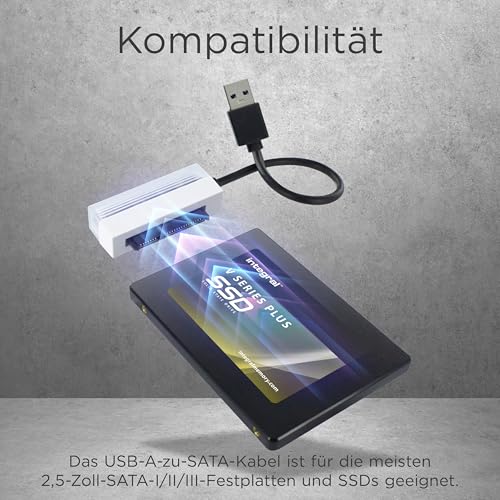 Image of Integral SB-A USB 3.0 to 2.5 inch SATA Converter - Compatible with HDD and SSD - USB-A Adapter for Mac and PC