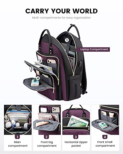 LOVEVOOK Laptop Backpack Purse for Women 15.6 の商品画像 2