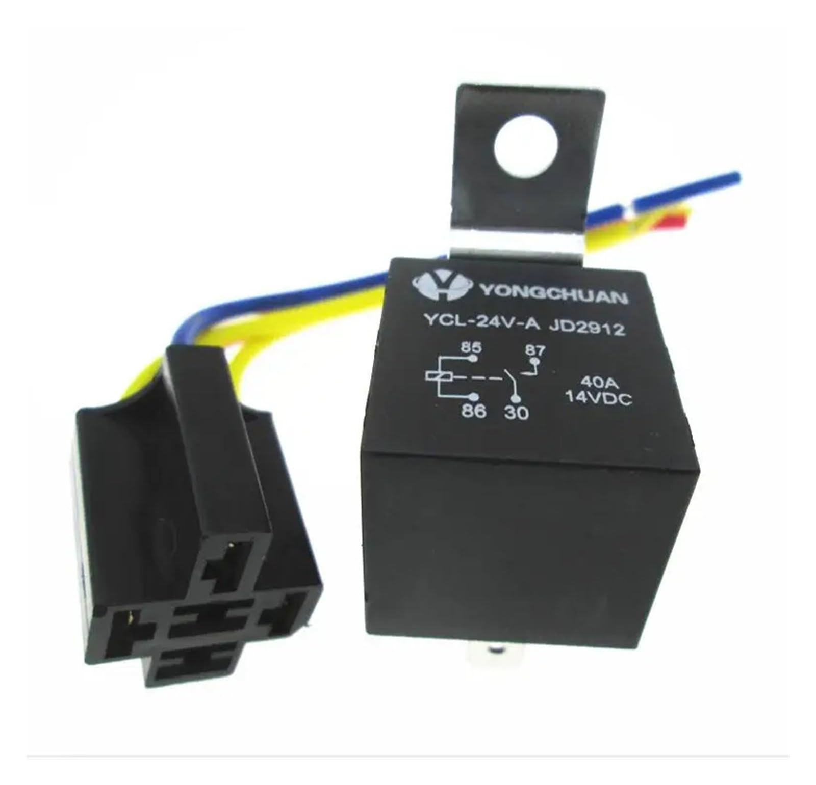OSHZIKJII 24V relay JD2912 relay base 24V 24VDC DC24V 40A 4PIN(10PCS)