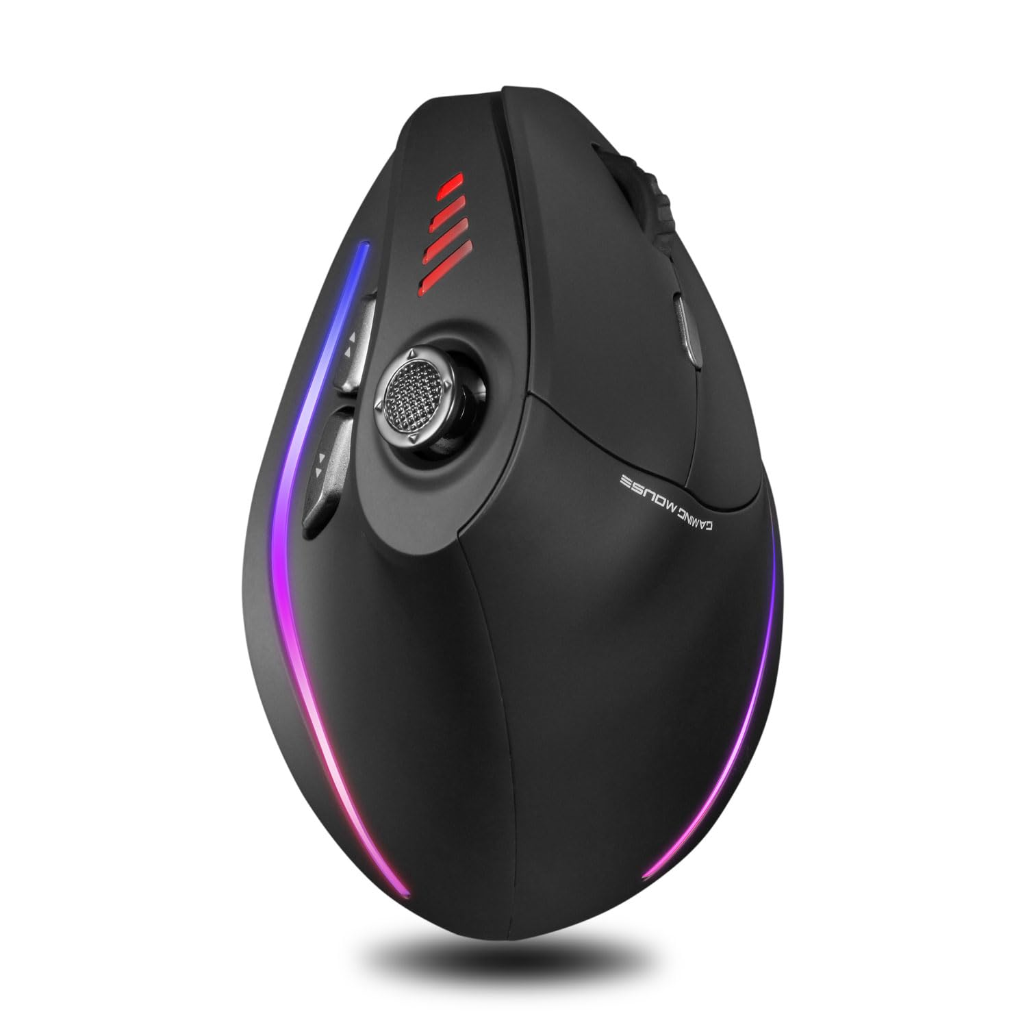 Mouse Ergonomico Wireless Ricaricabile con Joystick, Mouse Verticale Bluetooth & 2.4G con 12 Pulsanti Programmabili, Mouse Ricaricabile 24000 DPI con RGB, Mause Semza Filo per PC, MacBook e Laptop