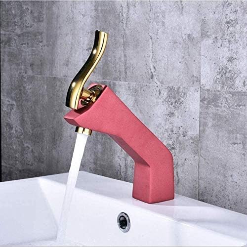 Mitigeur de lavabo grue laiton robinet eau chaude froide pour vasque contemporaine