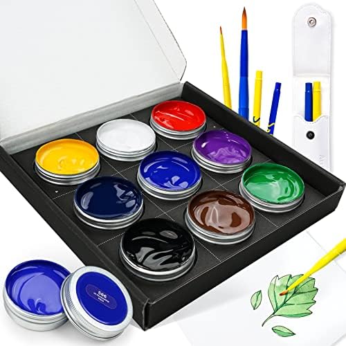 Arrtx Gouache Paint Set, 18 Colors x 30ml Paint Set Unique Jelly Cup Design with Portable Case Gouache, Perfect for Oil, Acrylic Painting & More (Mint Green)