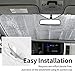 Two Dogs Driving Car Front Windshield Sun Shade,Auto Sunshade for Car Truck SUV - Blocks Uv Rays Sun Visor Protector (51
