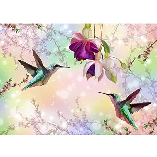 Runa Art Carta da parati fotografica Fiori Uccelli...