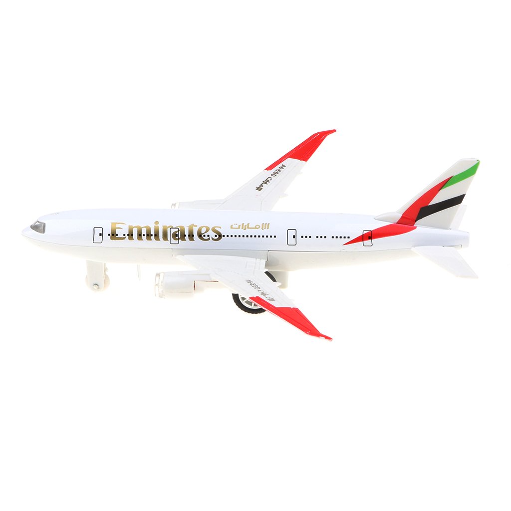 Alloy Emirates Airplane Model Toy for Kids Toddlers, 777 Airliner Toy