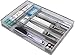Sorbus Flatware Drawer Organizer, Cutlery Drawer Trays for Silverware, Serving Utensils, Multi-Purpose Storage for Kitchen, Office, Crafts, Bathroom Supplies, 6 Sections, Steel Mesh (Silver)