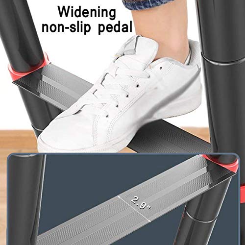 5+7 Telescoping Ladder A-Frame Aluminum Extension Ladder Lightweight Portable Multi-Purpose Folding Ladder,Adjustable and Folding Ladder with Hand Rails and Safety-Lock,330 Pound Capacity
