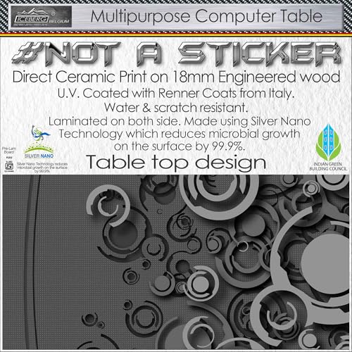 Image of Xtreme PRO Direct Theme Printed Computer Desk for Gaming, Work & Study. Large for PC, Dual Monitors, iMac, and Laptops. Metal & Engineered Wood. Black Stand Desk. 4 Feet-XPB4 (XPB425-CT-27)