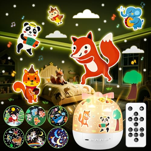 Nachtlicht Sternenhimmel Projektor Kinder,10 Musik Spieluhr , Nachtlicht...