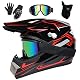 Kinder Motorradhelm Uigjiog Downhill mit Brille und Handschuhen