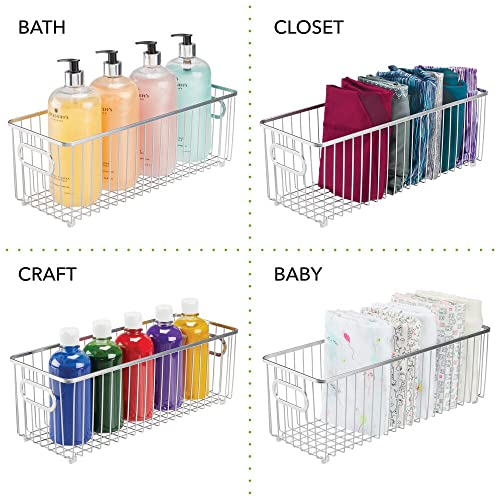 MDesign Set da 4 Cesti portaoggetti in metallo