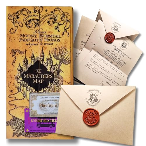 Kit: Maroto + Carta Hogwarts + Tickets - Colecionável Harry