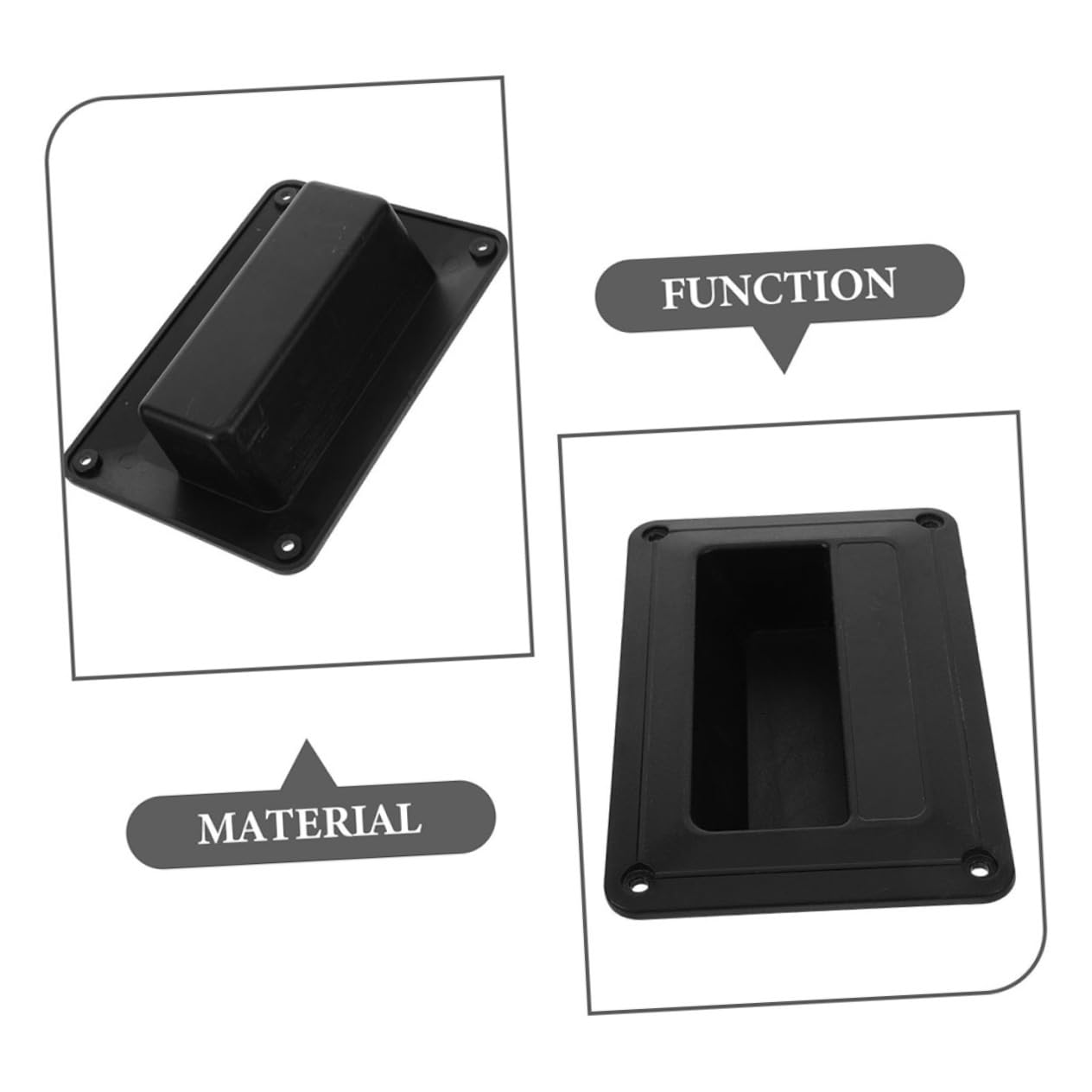 jojofuny 2pièces Poignée De Transport Enceinte Plastique Lot de Fixation De Poignée Enceinte pour Système Audio Portable Accessoire De Remplacement