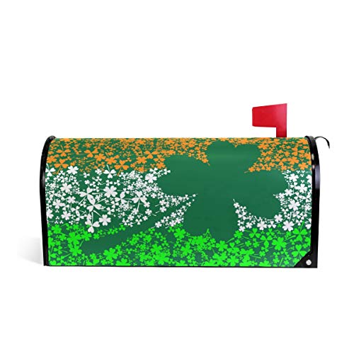 WOOR Irish Flag Magnetic Mailbox Cover Oversized for Garden Yard Outdoor Decorations-25.5