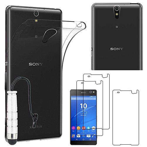 ebestStar - Funda para Sony Xperia C5 Ultra, C5 Ultra Dual E5533, Carcasa Silicona Transparente, Capa Protectora TPU Antigolpes, Slim Ultra Fina + Mini Lápiz +3 Peliculas, Transparente