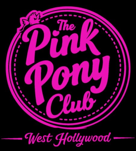 The Pink Pony Club Logo Parody Gentlemens Club Bold Humor Retro Style Funny Playful T-Shirt3