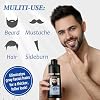 Champú 3 en 1 para barba y cabello negro para hombre, tinte instantáneo para canas en 10 minutos, champú colorante para barba y bigote que reduce las canas, con extracto de plantas para un vello facial saludable 6