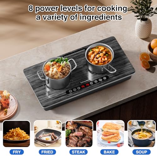 1800W Portable Electric Cooktop with Touch Controls & Child Lock
