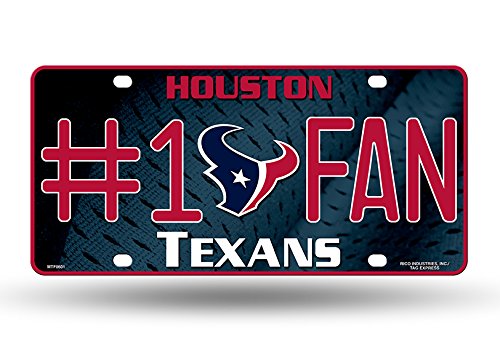 Rico NFL #1 Fan US-Kennzeichen Metall-Schild Houston Texans
