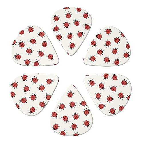 Lot de 6 médiators pour guitare acoustique, guitare électrique, basse, ukulélé Motif moucheté, fin, moyen et épais - Les Beatles, Paul McCartney, John Lennon, RIngo Starr, George Harrison Lot de 6 médiators pour guitare acoustique, guitare électrique, basse, ukulélé Motif moucheté, fin, moyen et épais – Image 5