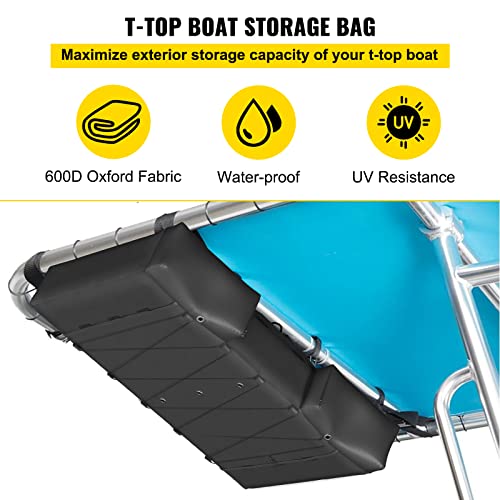 Vevor T-Top Storage Bag, For 6 Type Ii Life Jackets, W/ A Boat Trash Bag, 600D Oxford Fabric Life Vests Storage Bag For Most T-Top Boats, Bimini Tops And Pontoon Tops (Life Jackets Not Included) #TOP1