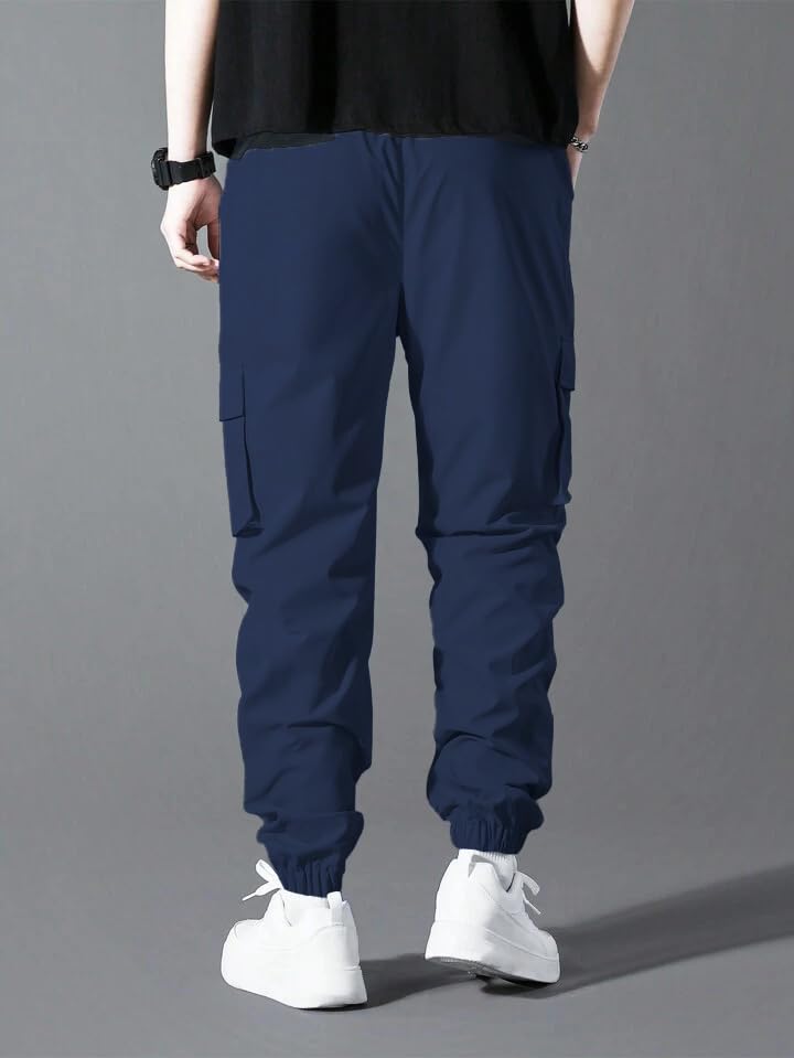 Image of Samfor Polyester Track Pants for Men || Men Track Pants || Men Stylish Track Pant || Cargo Track Pant for Men || Track Pant with Multiple Pockets