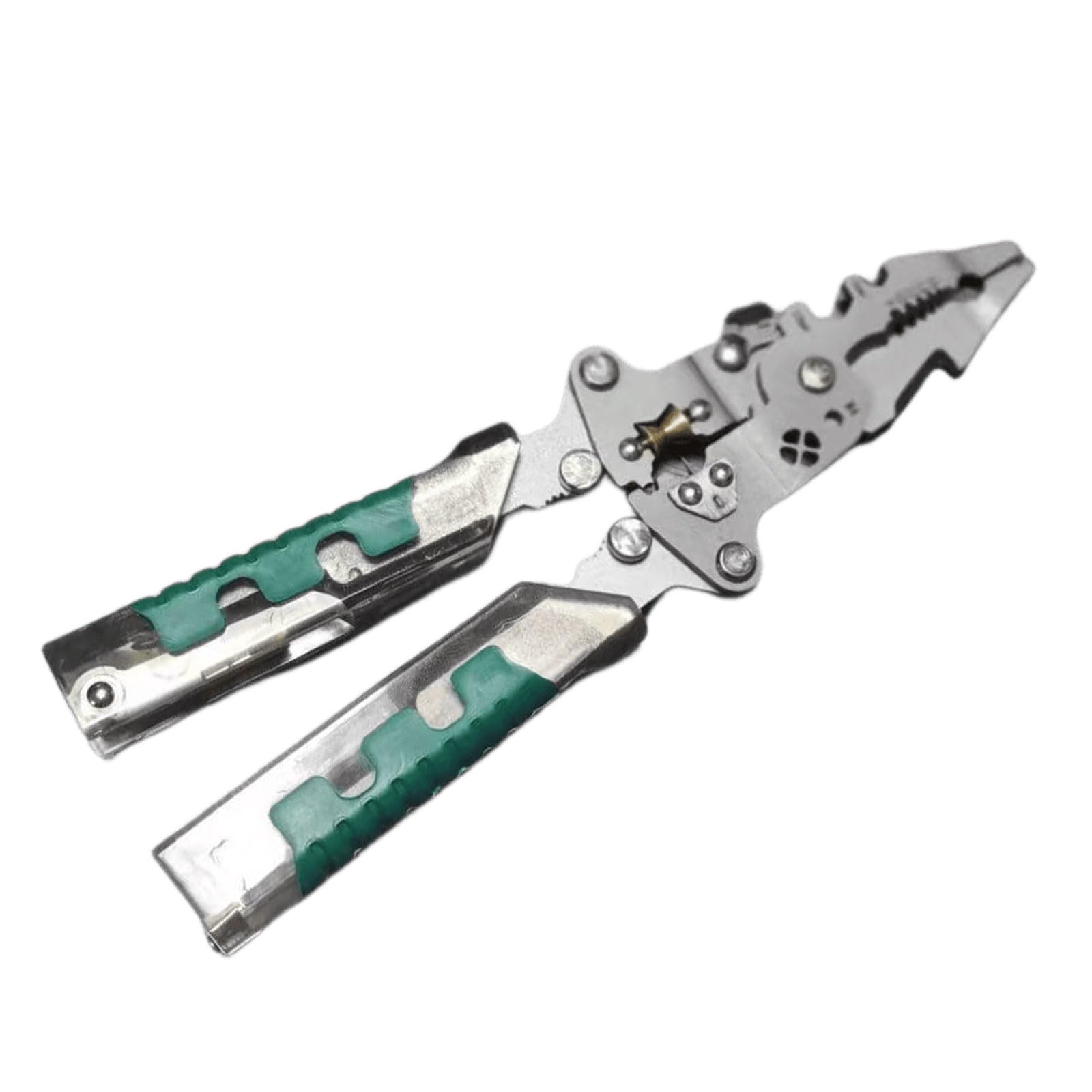Fromceo Yb26056 Multifunctional Electrician Pliers With Voltages Tester And Wire Stripper Crimping Tool For Safe Electrical Work Folding Wire Stripping Pliers Crimping Tool