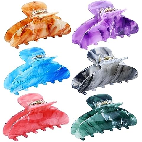 6 Pack Decorative Butterfly Hair Claw Clips Cover