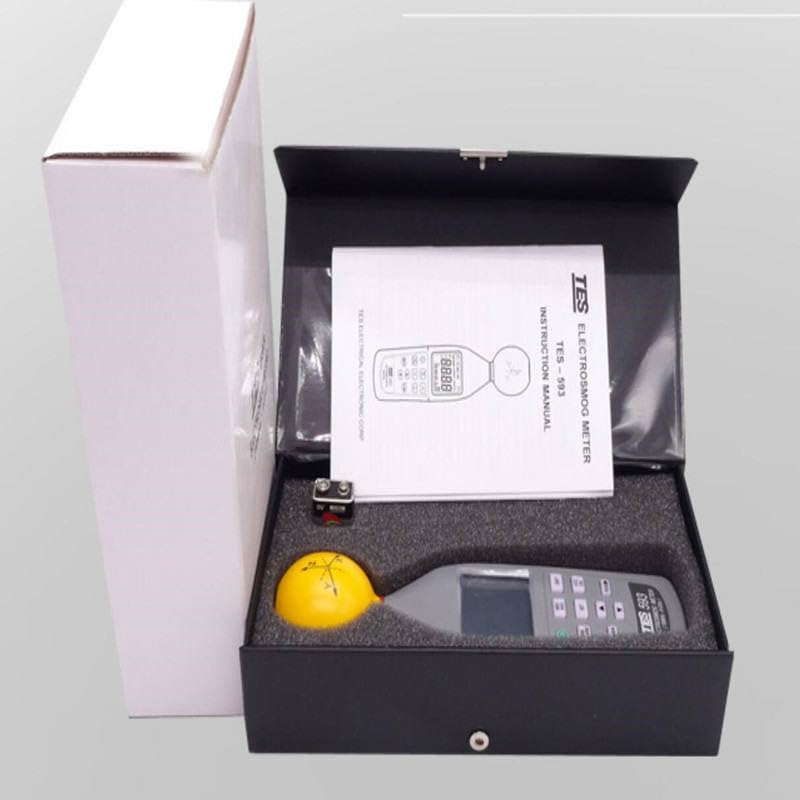 TES-593R Rechargeable EMF Radiation ElectroSmog Meter Tester 3 Axis Isotropic Measurements