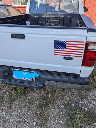 Image of Large American Flag Decal 2pcs USA Flag Decal Sticker Car Stickers for Cars /Trucks - Support US Military (12 X 6 Inch