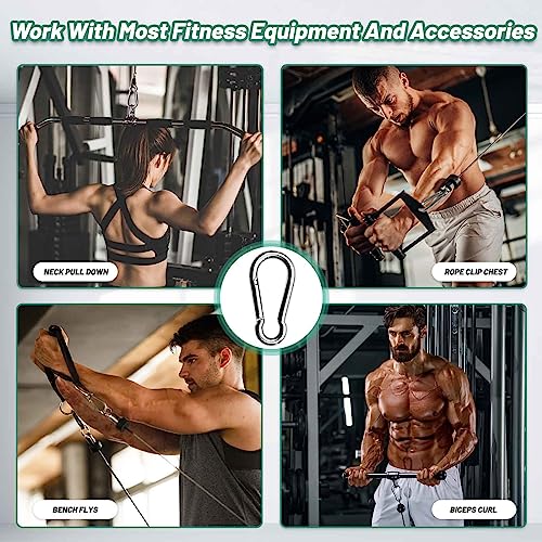 Image of Pixel Panda 3.1&4 Inch Heavy Duty Carabiner Clips Load 1000lbs, 2&4&8Pack Large Snap Hooks for Gym, Outdoor, Swing, Hammock