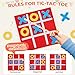 JoyCat 30 Pack Tic Tac Toe Party Favors for Kids, Felt Travel Board Games with Storage Pouch, Classroom Prizes, Goodie Bag Stuffers, Birthday Gifts for Students(Classic)